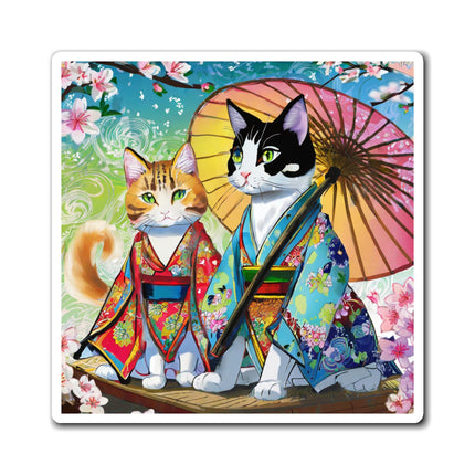 Kimono Kitties Magnet (3 Sizes)