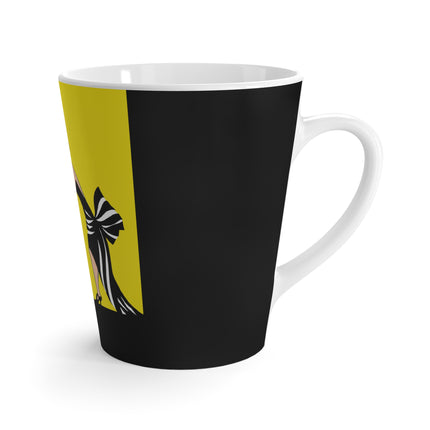 A Moment of Elegance: A Passionate Embrace Amidst Golden Splendor Latte Mug