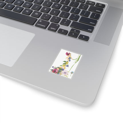 Blooming Splendor: A Floral Transformation Kiss-Cut Stickers (4 Sizes)