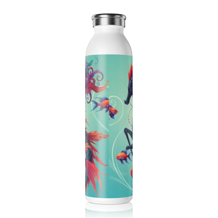 Mermaid & Sea Dragon Slim Water Bottle 20oz – Ocean Guardian & Mythic Beauty