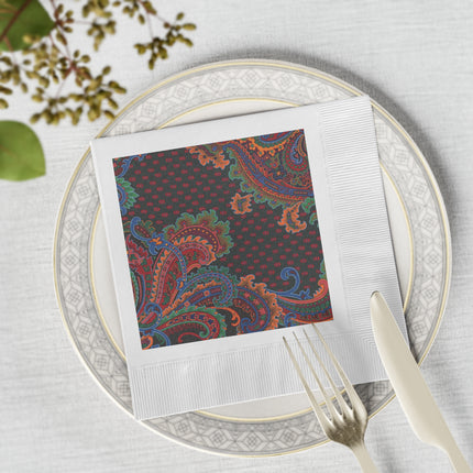 Design for a Carpet by Anonymous III White Coined Napkins