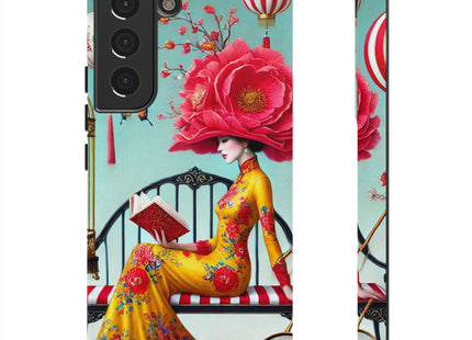 Reading In A Painted Garden Phone Cases