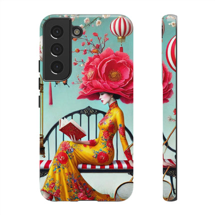 Reading In A Painted Garden Phone Cases