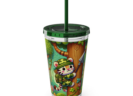 Stealthy Stripes Sunsplash Tumbler with Straw, 16oz