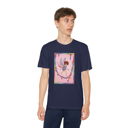 A Playful Fairy Jumps Rope Youth Competitor Tee – Magical Motion & Whimsical Joy