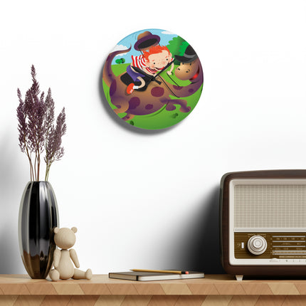 Rip-Roaring Fun Acrylic Wall Clock, Round and Square
