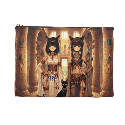 The Egyptian Priestess Cats Flat Pouch – Temple Guardians & Ancient Grace