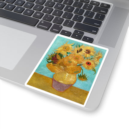 Vase with Twelve Sunflowers by Vincent Van Gogh Kiss-Cut Stickers (4 Sizes)