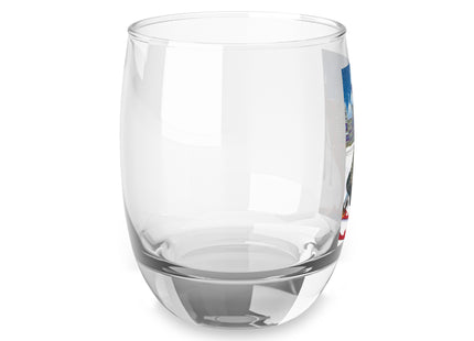 Elegant Winter Woman in Sleigh Whiskey Glass