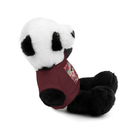 Whimsical Geisha Kitten in a Valentine Garden Stuffed Animals with Tee