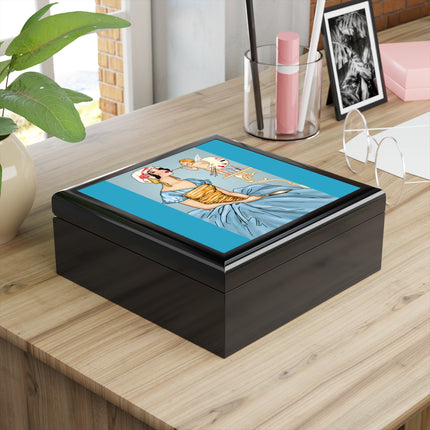 The Enchanting Painter: A Fairy's Artistic Touch Jewelry Box