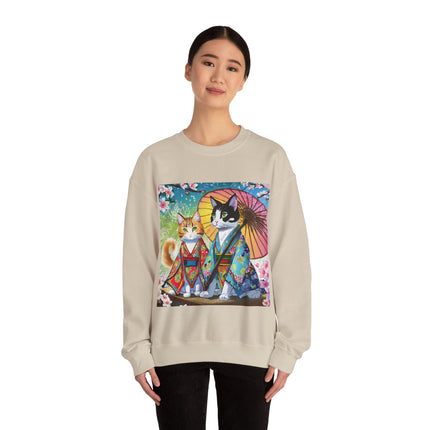 Kimono Kitties Unisex Heavy Blend™ Crewneck Sweatshirt