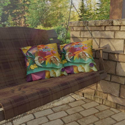 Origami Bicycle Outdoor Pillows