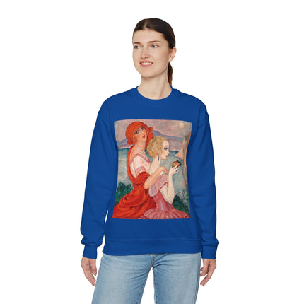 Sur la Route d'Anacapri by Gerda Wegener Heavy Blend™ Crewneck Sweatshirt