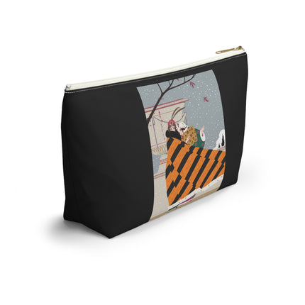 Snowfall Courtesan Cosmetic Bag – Whimsical Winter Elegance