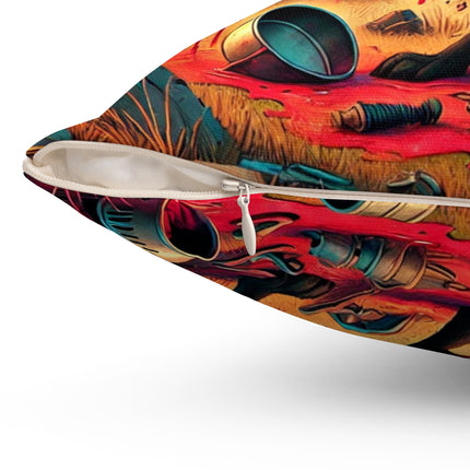 The Cunning Scavenger Spun Polyester Square Pillow