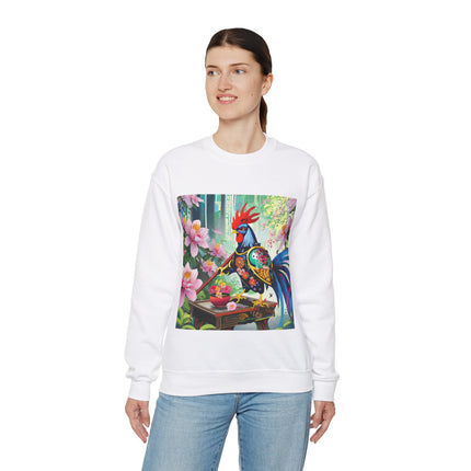 Cyberpunk Rooster Unisex Heavy Blend™ Crewneck Sweatshirt