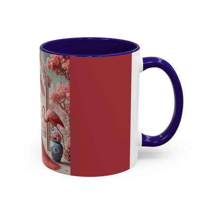 Petals, Porcelain, and Flamingos Colorful Mugs (11oz, 15oz)