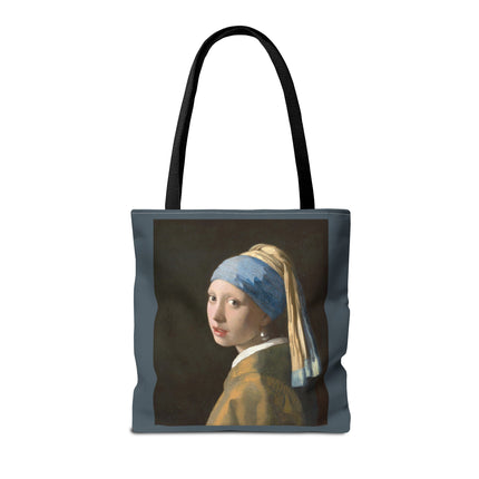Girl with a Pearl Earring by Johannes Vermeer Tote Bag (AOP)