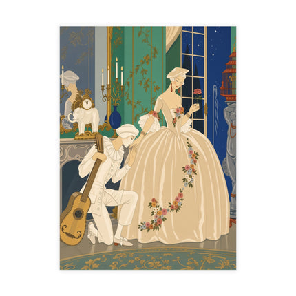 🌹🎸 The Midnight Serenade Postcard Bundles – Art Deco Romantic Elegance