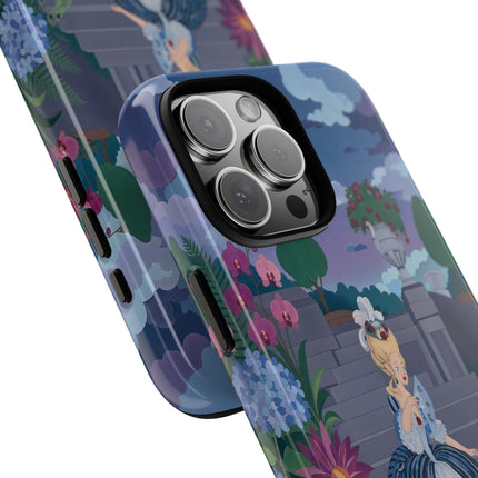 🦚🌸 The Peacock Garden Terrace Phone Case – Art Deco Floral Elegance