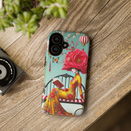 Reading In A Painted Garden Phone Cases