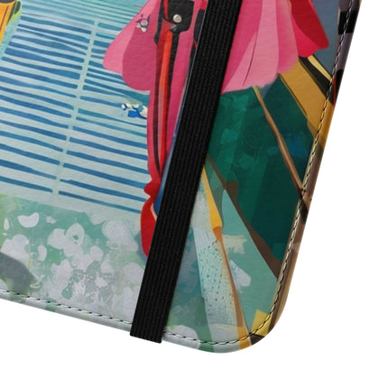 🤖🌆 Cyber Punk Robot Models Flip Case – Futuristic Fashion & Neon Elegance