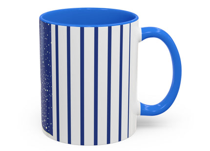 Snowman in Falling Snow Colorful Mugs (11oz, 15oz)