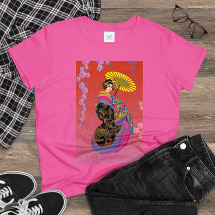 Enchanting Geisha Women's Midweight Cotton Tee