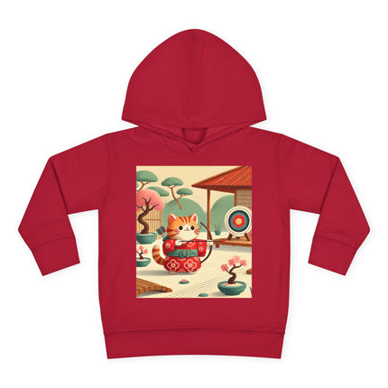 Archer Kitten in the Zen Garden Toddler Pullover Fleece Hoodie