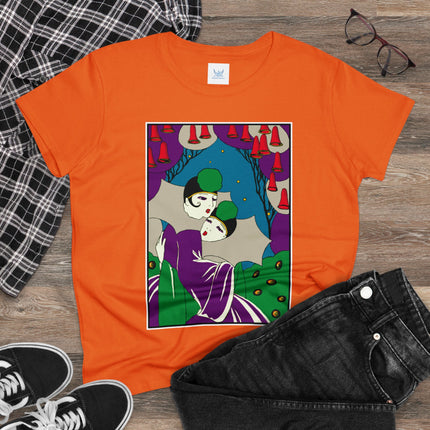 Two Pierrots Women's Midweight Cotton Tee