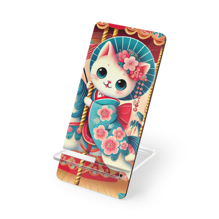 Geisha Kitten's Enchanted Carousel Ride Mobile Display Stand for Smartphones