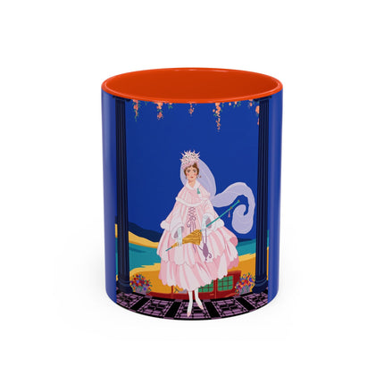 The Moonlit Promenade Colorful Mug (11oz, 15oz) – Blush Elegance, Coastal Romance & Art Deco Style