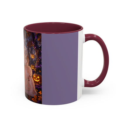 🎃🌙 The Midnight Court Of Pumpkin Grove Colorful Mug – Elegant Halloween Masquerade