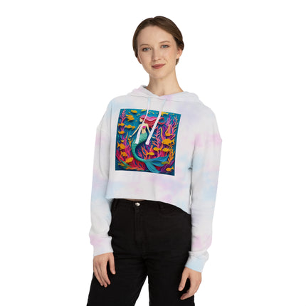 Mermaid Cropped Hooded Sweatshirt