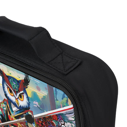 Cyberpunk Samurai Owl Lunch Bag