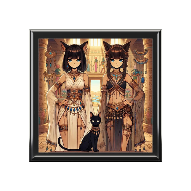 Egyptian Priestess Cats Jewelry Box