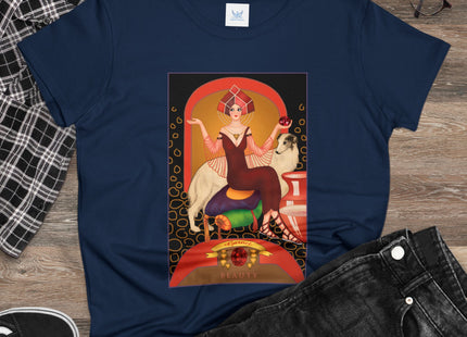 January & Garnet (from the Gem Series) by Sofia Chiostri Women's Midweight Cotton Tee