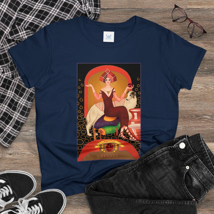 January & Garnet (from the Gem Series) by Sofia Chiostri Women's Midweight Cotton Tee