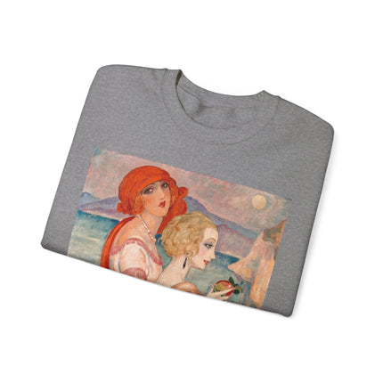 Sur la Route d'Anacapri by Gerda Wegener Heavy Blend™ Crewneck Sweatshirt