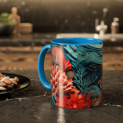 Enchanting Underwater Scene Colorful Mugs (11oz, 15oz)