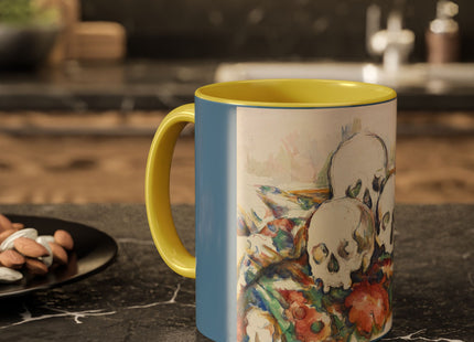 The Three Skulls by Paul Cézanne Colorful Mugs (11oz, 15oz)