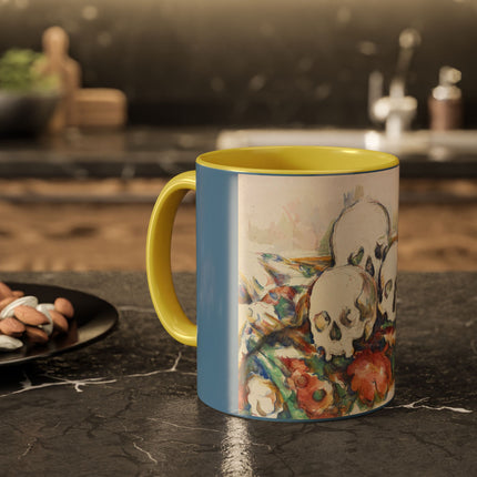 The Three Skulls by Paul Cézanne Colorful Mugs (11oz, 15oz)