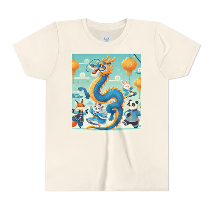 Blue & Gold Dragon Festival Parade Youth Short Sleeve Tee
