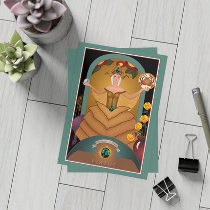 June & Pearl, Alexandrite (from the Gem Series) by Sofia Chiostri Postcards (envelopes included) - Bundles of 10, 30, 50 Pieces