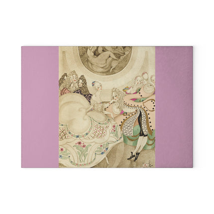 Sur talons rouges (On Red Heels) pl 01 by Gerda Wegener Glass Cutting Board