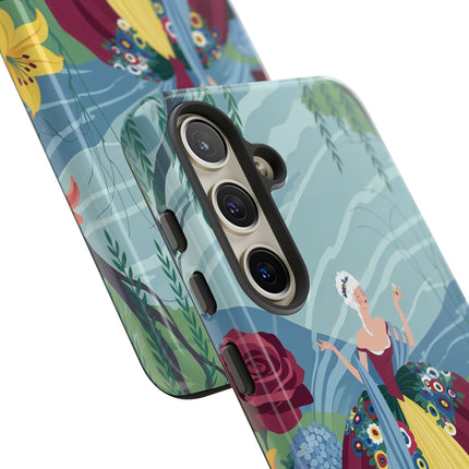 🌹🌿 The Willow Garden Promenade Phone Case – Art Deco Floral Elegance
