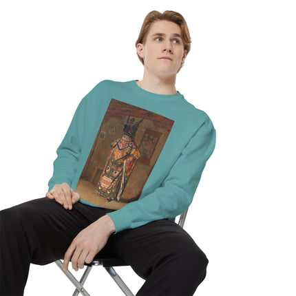A Buddhist Lama by Vasily Vereshchagin Garment-Dyed Sweatshirt