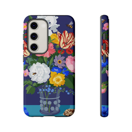 Midnight Floral Bouquet Phone Case – Vibrant Blooms & Enchanted Garden
