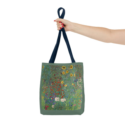 Farm Garden with Sunflowers by Gustav Klimt Tote Bag (AOP)